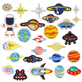 Honbay 26PCS Space Planet Astronaut Solar System Iron on Patches Sew On Patches Embroidered Applique Decoration Stickers for Clothing Backpack Caps Repair (26 Style)